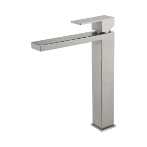 Grifo Monomando de Lavabo Alto ARMY Níquel Cepillado
