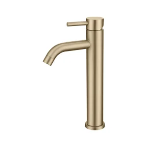 Grifo Monomando de Lavabo Alto ROCK Oro Cepillado
