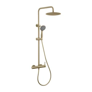 Conjunto de Ducha Monomando ROCK Oro Cepillado