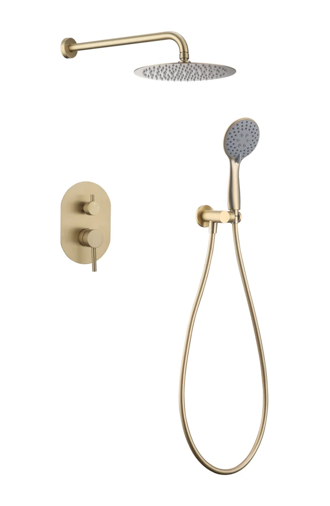 Conjunto de Ducha Empotrado SOUL Oro Cepillado