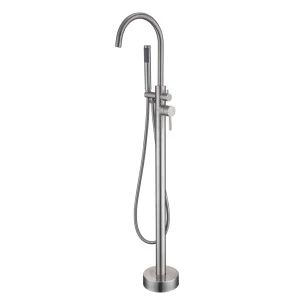 Grifo de Bañera Exenta ALPHA Níquel Cepillado