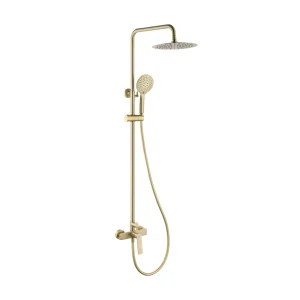 Conjunto de Ducha Monomando GLORY Oro Cepillado