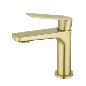 Grifo Monomando de Lavabo GLORY Oro Cepillado