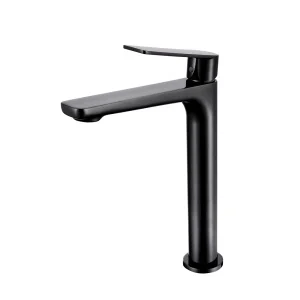 Grifo Monomando Alto de Lavabo GLORY Negro Cristal