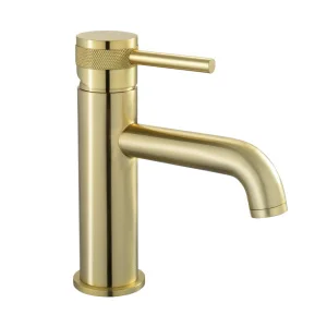 Grifo Monomando de Lavabo DIAMOND Oro Cepillado