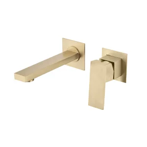 Grifo Monomando de Lavabo Empotrado THUNDER Oro Cepillado