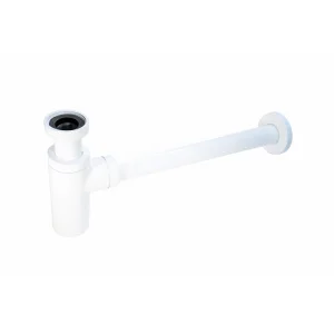 Sifón Minimalista Redondo para Lavabo Blanco Mate