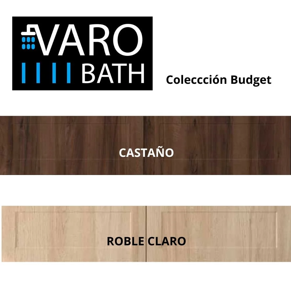 Mueble de baño suspendido 1 cajón BUDGET con tapa y lavabo BOL Solid Surface ROBLE CLARO - Imagen 6