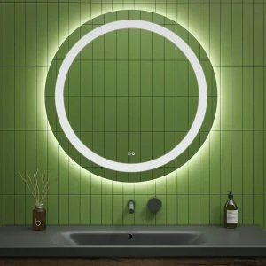 Espejo de baño MIRAK  redondo  con luz LED frontal