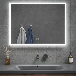 Espejo de baño ORION  con marco termoplastico con luz LED frontal