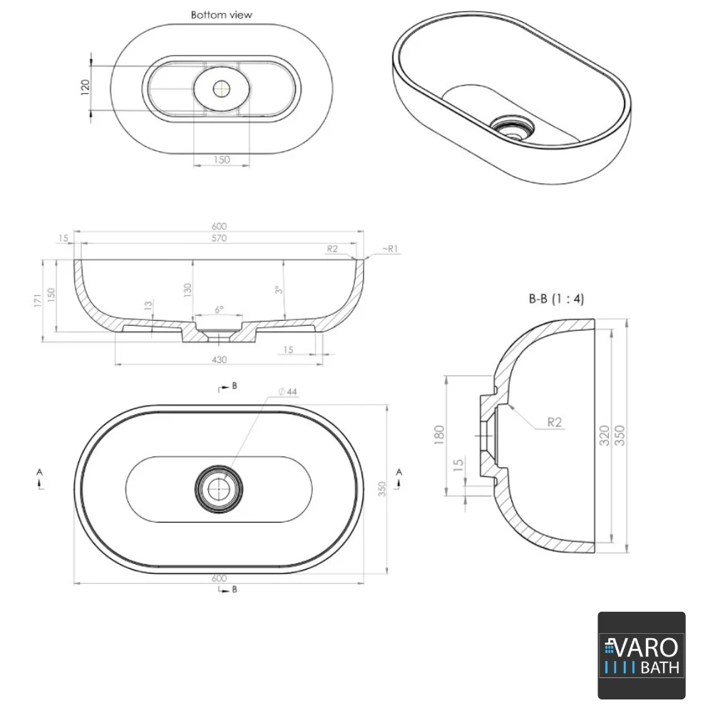 Encimera con faldón suspendida lavabo SOLID SURFACE KONNA Amarillo azafrán Ral 1017 - Imagen 14