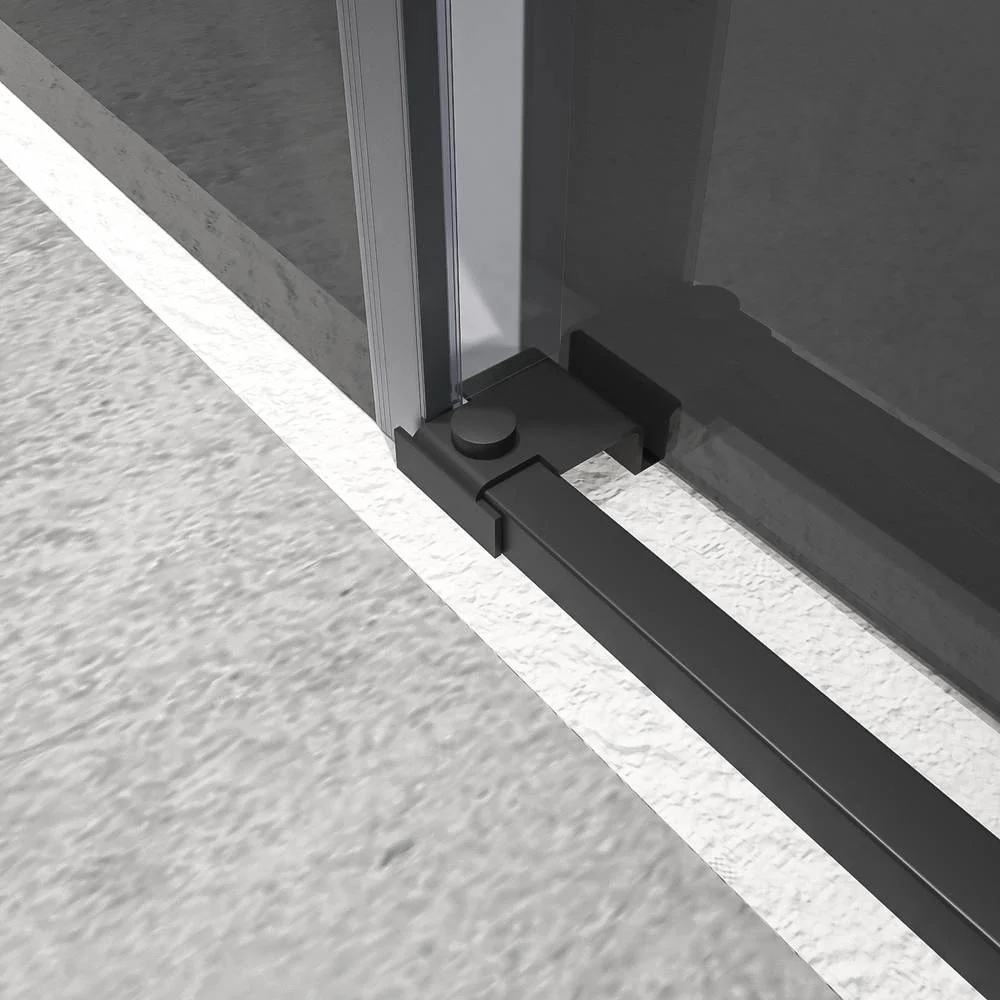 Mampara de ducha NOVUM frontal 1 fijo - 1 puerta corredera vidrio parsol gris 6 mm. GUN METAL - Imagen 5