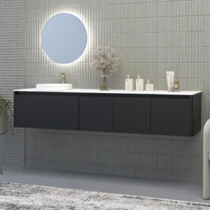 Mueble de baño FUSE suspendido 4 cajones NEGRO