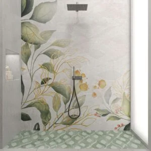 Panel de revestimiento para pared de baño MSCOMPACT efecto tendencia GREEN