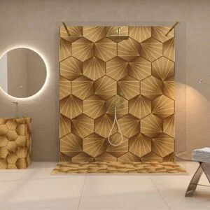Panel de revestimiento para pared de baño MSCOMPACT efecto tendencia PIEDI