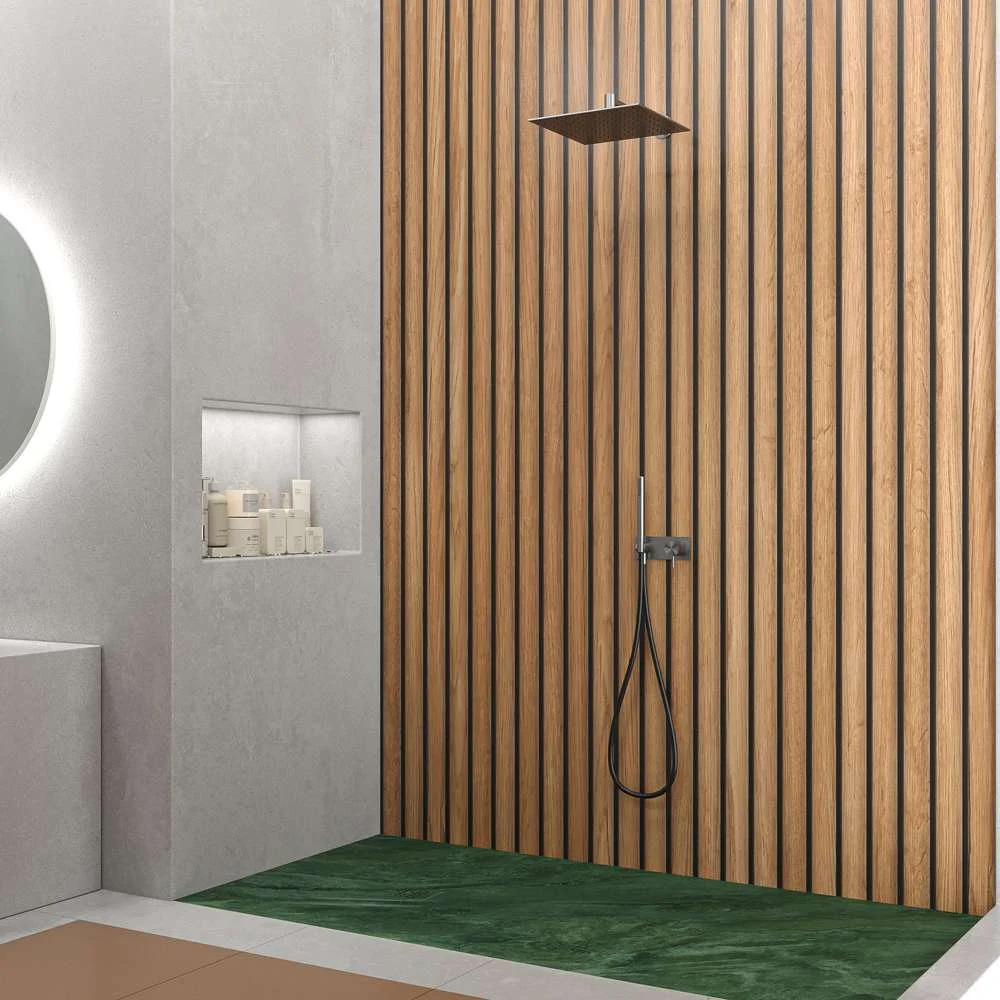 Panel de revestimiento para pared de baño MSCOMPACT efecto madera ANETO - Imagen 3