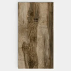 Plato de ducha resina textura pizarra acabado efecto Madera MOKKAN - antideslizante STONE 3D moderno