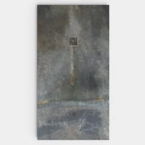 Plato de ducha resina textura pizarra Efecto Cemento RAWSTONE antideslizante STONE 3D moderno