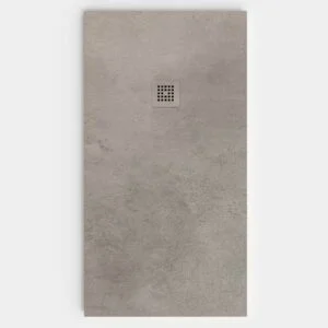 Plato de ducha resina textura pizarra Efecto Cemento SILENCIO antideslizante STONE 3D moderno