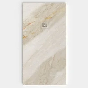 Plato de ducha resina textura pizarra. Efecto en Mármol ZURIEN - antideslizante STONE 3D moderno