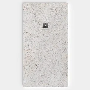 Plato de ducha efecto Terrazo PEBBRIX - antideslizante STONE 3D moderno
