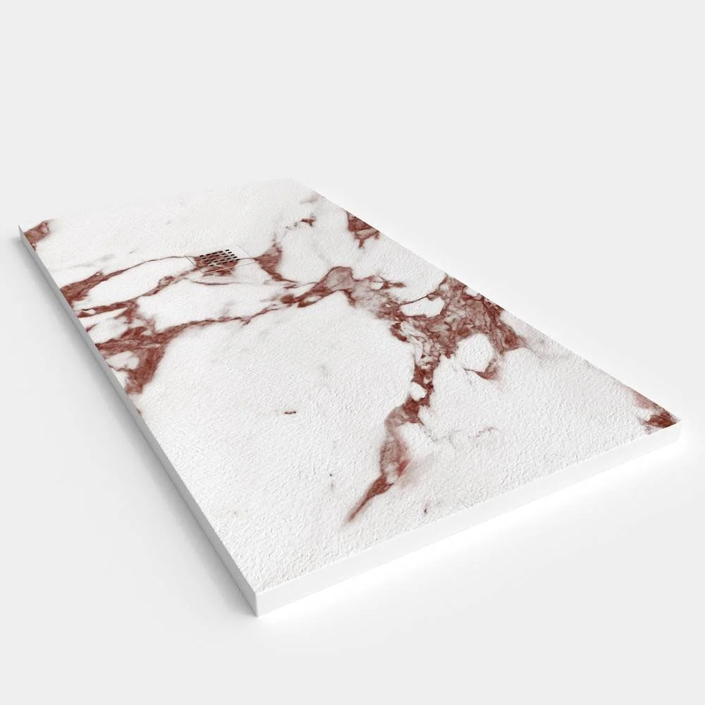 Plato de ducha resina textura pizarra. Efecto en Mármol KENLOR - antideslizante STONE 3D moderno - Imagen 2