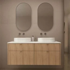 Mueble de baño TREX suspendido 4 cajones Roble Claro