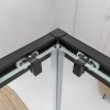 Varobath mampara ducha basic rectangular 2 fijos 2 puertas negro 4