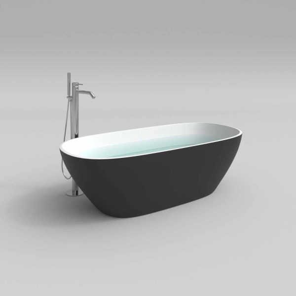 Bañera   exenta capri ovalada solid surface 160x75