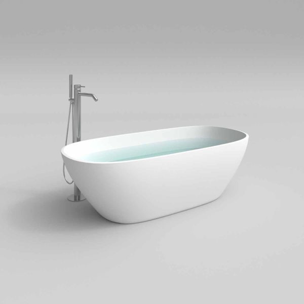 Bañera   exenta capri ovalada solid surface 160x75