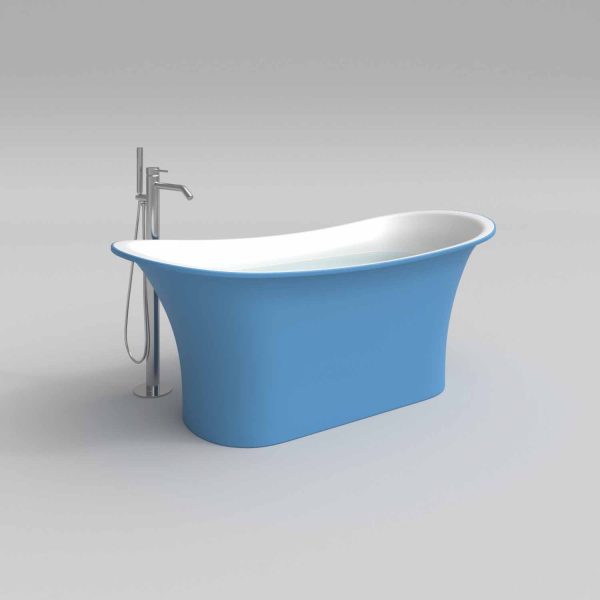 Bañera   exenta carolla ovalada solid surface 158. 4x68. 9 cm