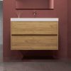 Varobath mueble de bano carmen 2 cajones roble claro 1