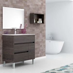 Mueble   de baño ANNA color a suelo 3 cajones- 1 puerta con lavabo cerámico