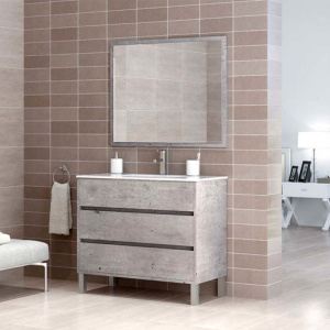 Mueble   de baño CLOE varios tonos a suelo 3 cajones con lavabo cerámico