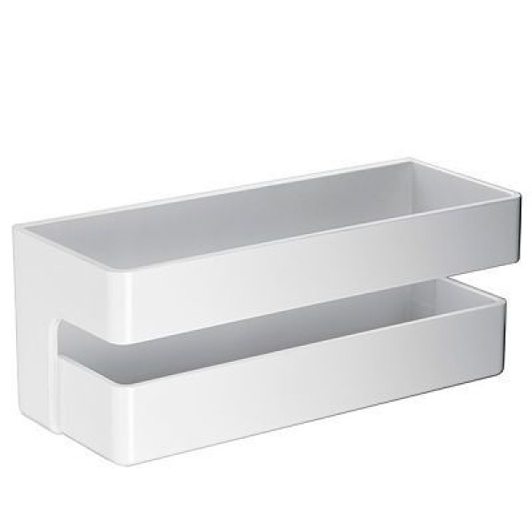 Estante   para ducha rectangular blanco mate asgard