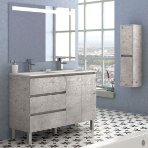 Mueble   de baño MANILA varios tonos a suelo 120 cm 3 cajones / 2 puertas con lavabo   cerámico