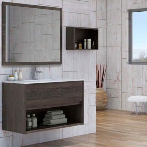 Mueble   de baño VALERIA suspendido 1 cajón- 1 hueco con lavabo ceramico