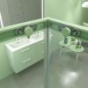 Varobath mampara ducha nexo cuadrada verde opalo6