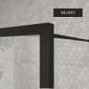 Fijo de ducha a medida mampara LINE con perfileria enmarcada 2 cuerpos - Vidrio 4 MM con tratamiento anti-cal incluido- Brazo sujección acero inox