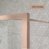 Fijo de ducha a medida mampara line con perfileria enmarcada - vidrio 4 mm con tratamiento anti-cal incluido- brazo sujecci? N acero inox.