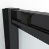 Mampara de ducha frontal flare 2 fijos -2 puertas correderas decorado industrial. Sin perfil inferior. Con tratamiento anti-cal. Acabado negro mate