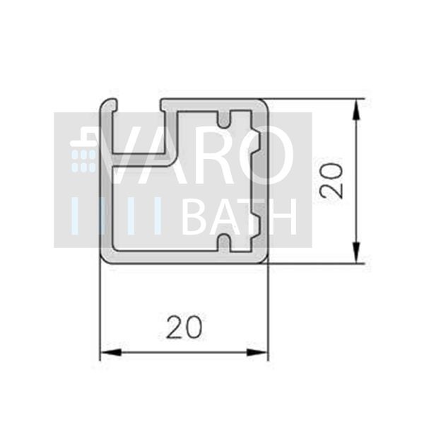 Fijo de ducha a medida mampara line con perfileria enmarcada 2 cuerpos - vidrio 4 mm con tratamiento anti-cal incluido- brazo sujecci? N acero inox.