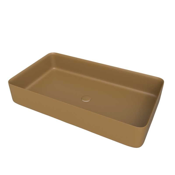 Lavabo   sobre encimera fogo solid surface arcilla