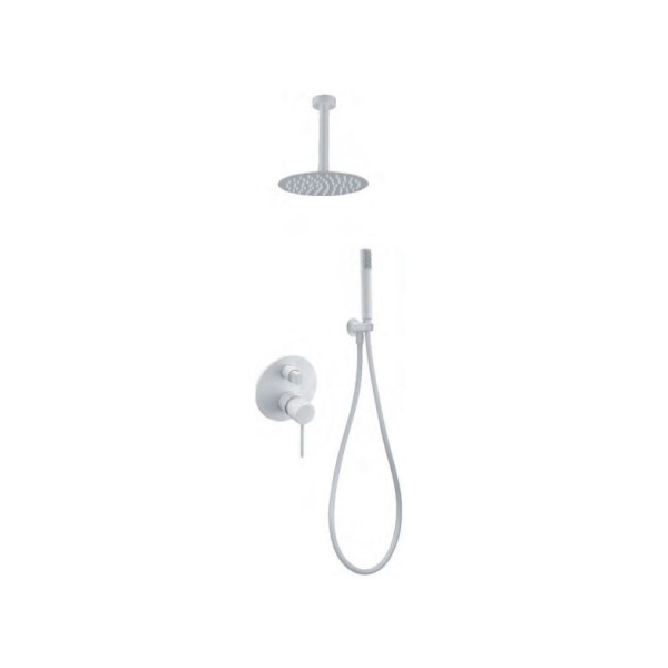 Columna de ducha empotrada thalos stick blanco [ varobath ]