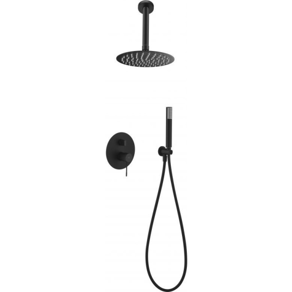 Columna de ducha empotrada top negro mate [ varobath ]