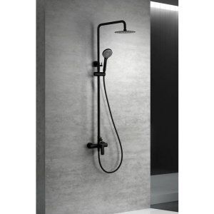 Columna de ducha Ural negro mate [ VAROBATH ]