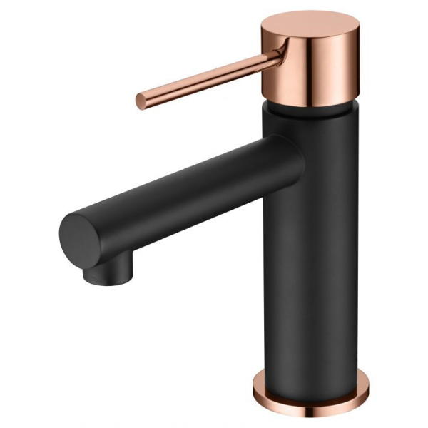 Grifo de lavabo Milos Stick negro oro rosa [ VAROBATH ]