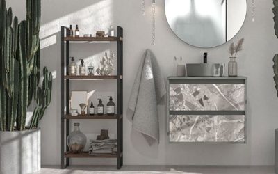 Elegir los estantes para baño en tendencia