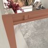 Varobath mampara ducha flare frontal 1 fijo 1 puerta corredera rojo beige4
