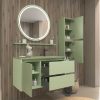 Varobath mueble bano claire suspendido 2 cajones 1puerta verde palido5